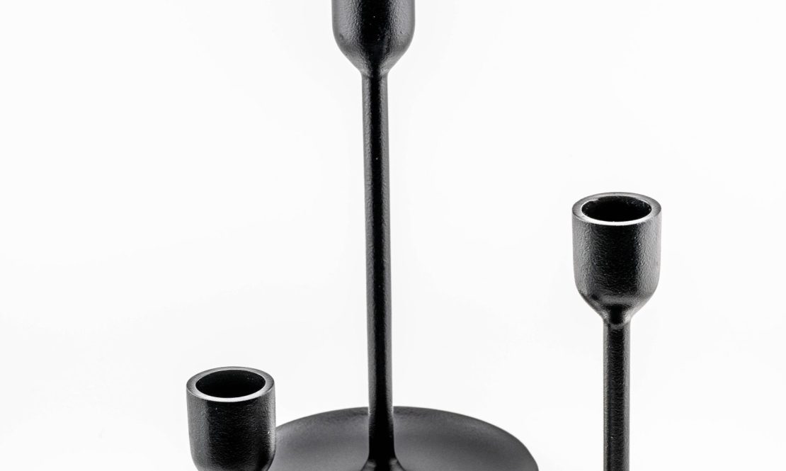 Elegant black candle holders rental Sacramento CA | Rent4.Party
