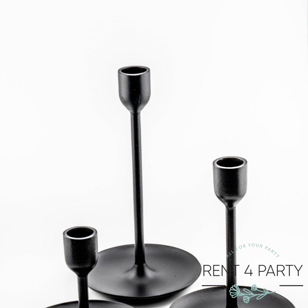Elegant black candle holders rental Sacramento CA | Rent4.Party