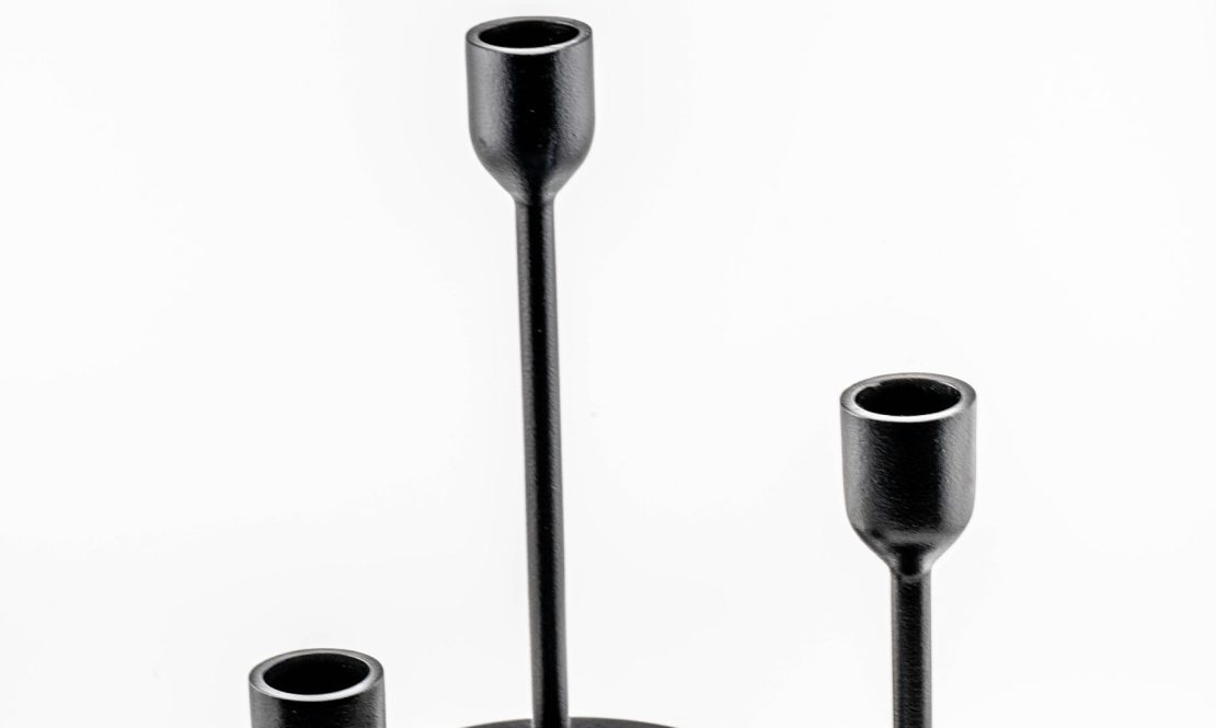 Elegant black candle holders rental Sacramento CA | Rent4.Party