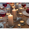Elegant low clear candle holders rental Sacramento CA | Rent4.Party
