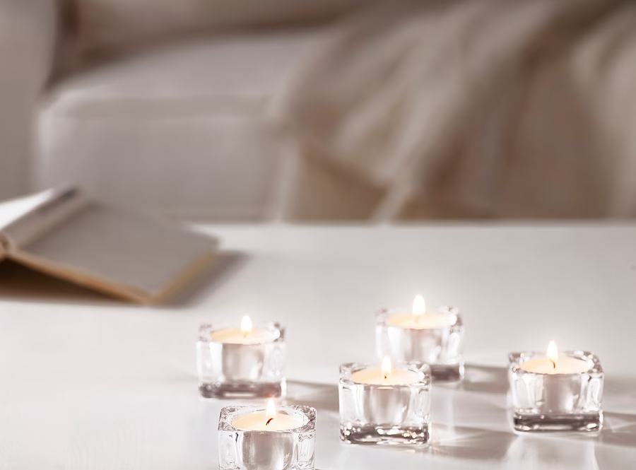 Elegant low clear candle holders rental Sacramento CA | Rent4.Party