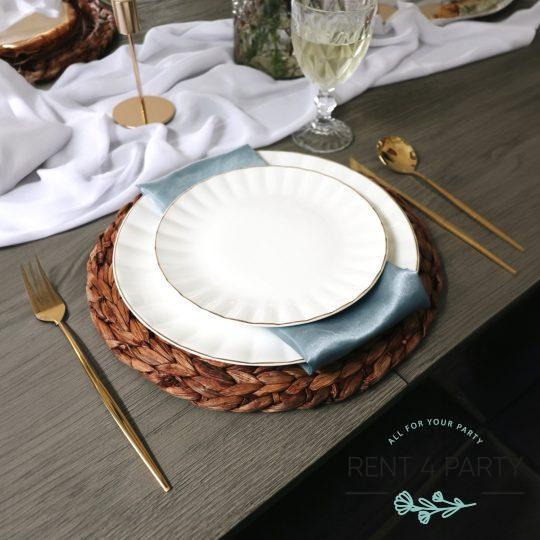 Blue Satin Napkins rental Sacramento CA | Rent4.Party