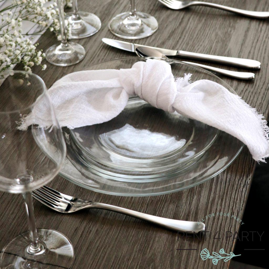 White Fabric Napkins rental Sacramento CA | Rent4.Party