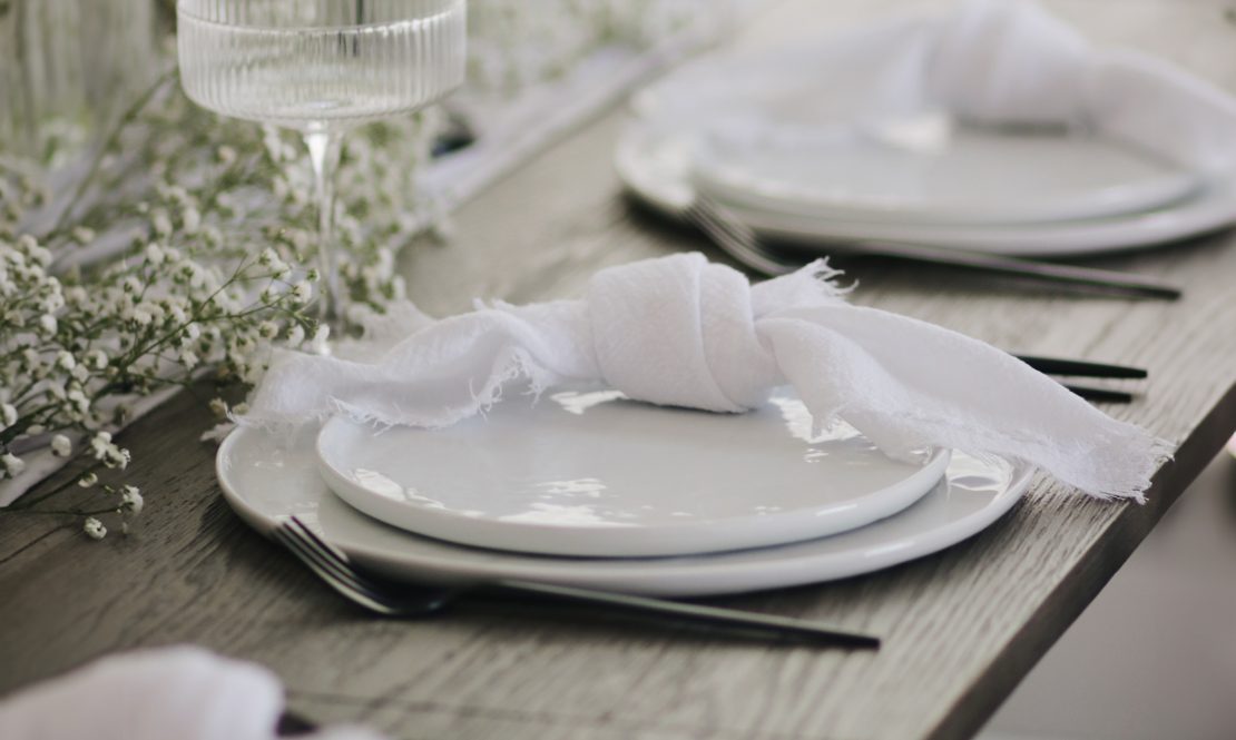 White Fabric Napkins rental Sacramento CA | Rent4.Party