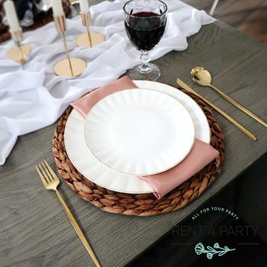 Cream Satin Napkins: Elegance rental Sacramento CA | Rent4.Party