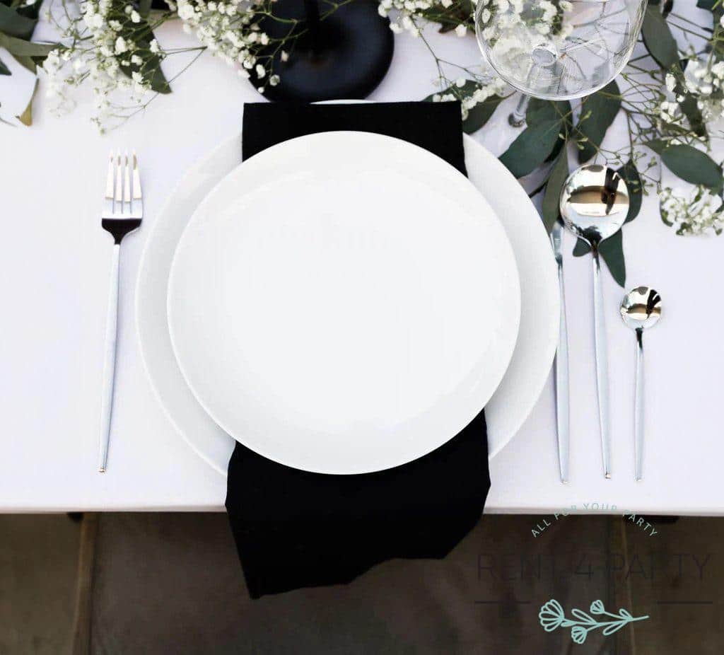 Elegant Black Napkins rental Sacramento CA | Rent4.Party