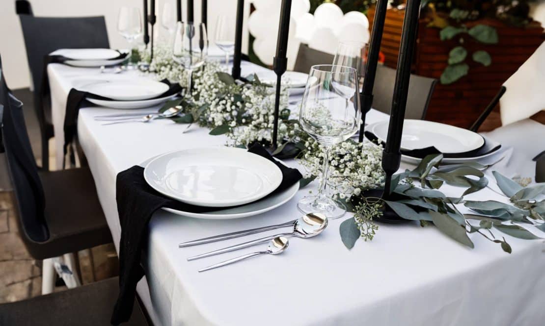 Elegant Black Napkins rental Sacramento CA | Rent4.Party