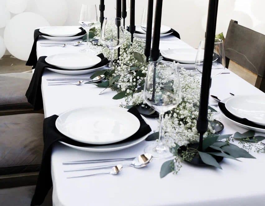 Elegant Black Napkins rental Sacramento CA | Rent4.Party