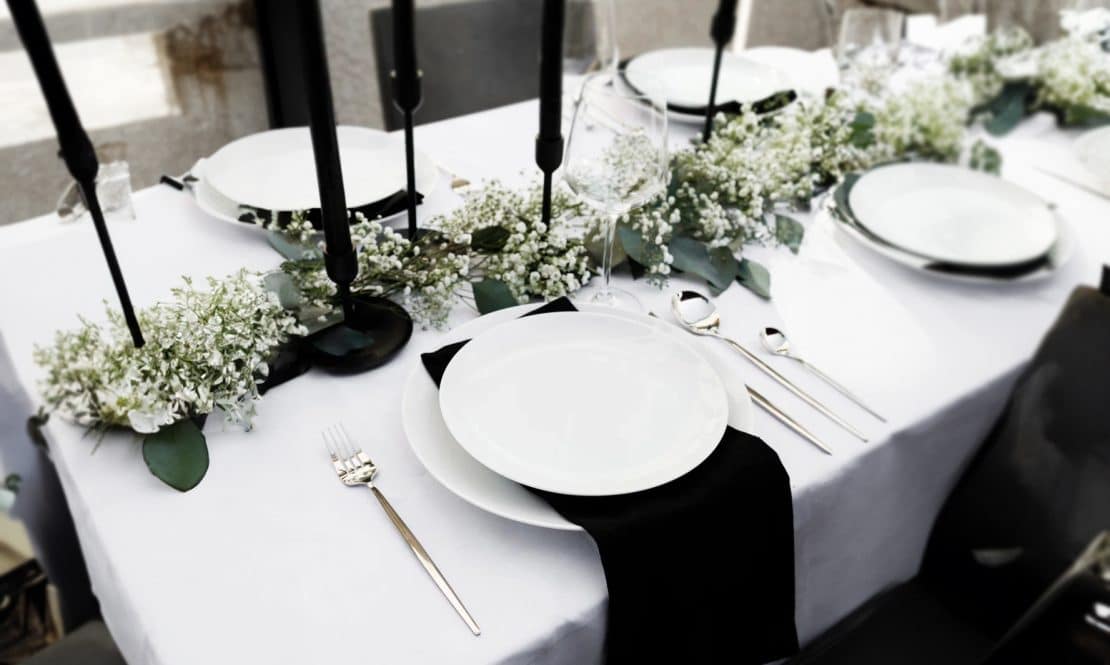 Elegant Black Napkins rental Sacramento CA | Rent4.Party