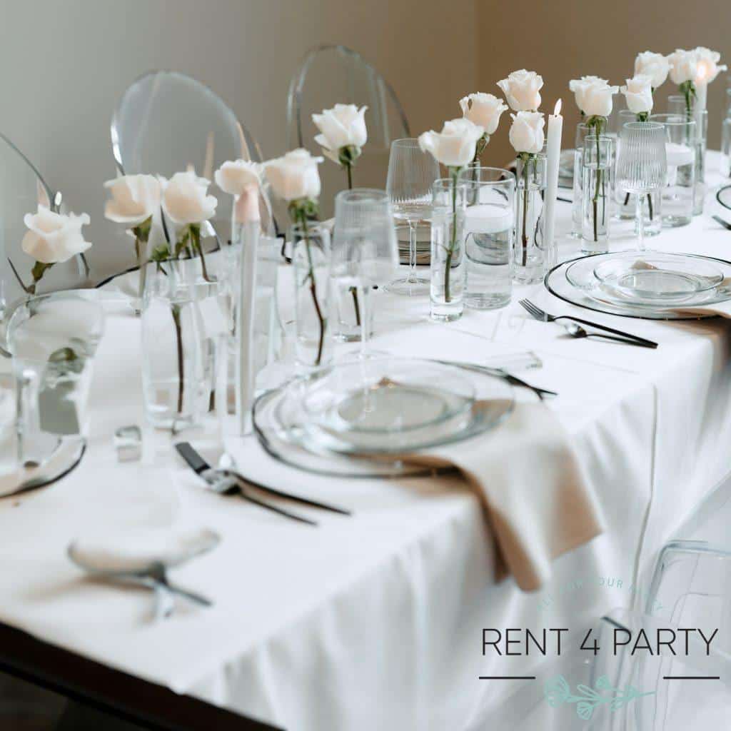 Small clear simple vases rental Sacramento CA | Rent4.Party