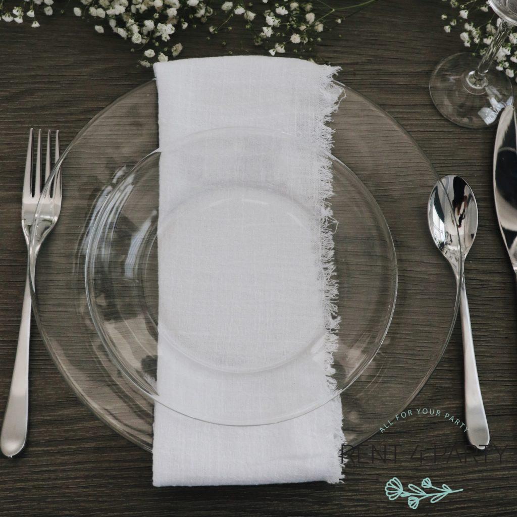 White Fabric Napkins rental Sacramento CA | Rent4.Party
