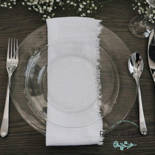 White Fabric Napkins rental Sacramento CA | Rent4.Party
